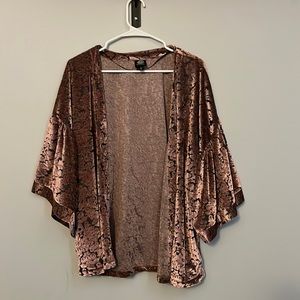 Velvet short sleeve jacket